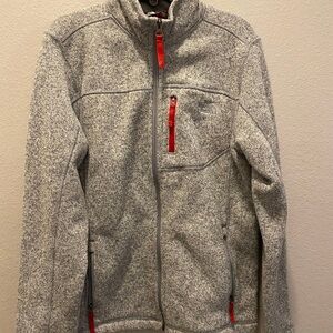 Boys gray the north face full zip sweater